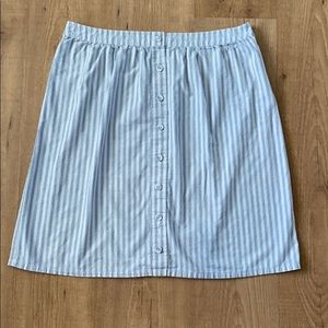 DownEast Striped Button Down Skirt